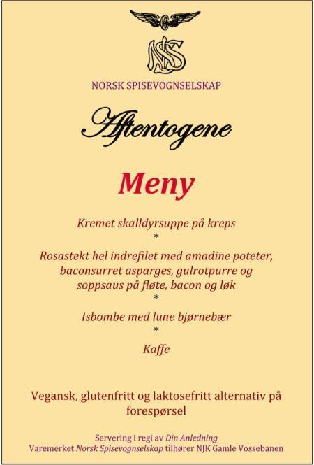 Meny Aftentogene